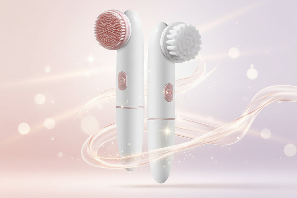 Limpiador facial electrónico de silicona