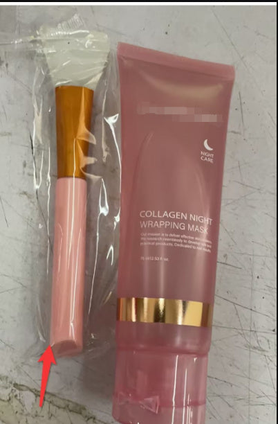 Mascarilla fácil nocturna de colágeno con ingredientes naturales.