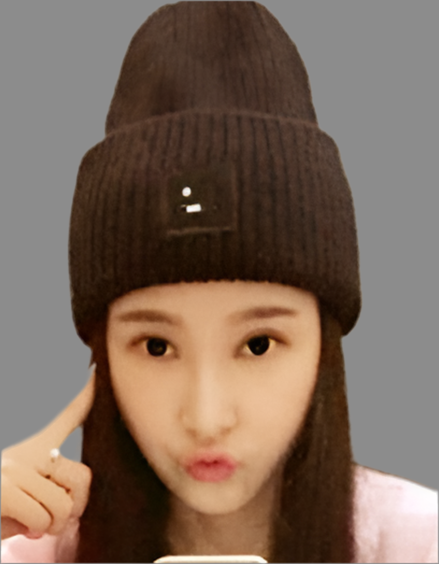 gorro de puntos para el invierno