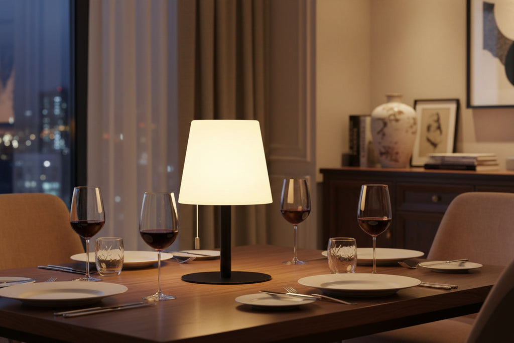 Lámpara decorativa tipo LED para interiores.