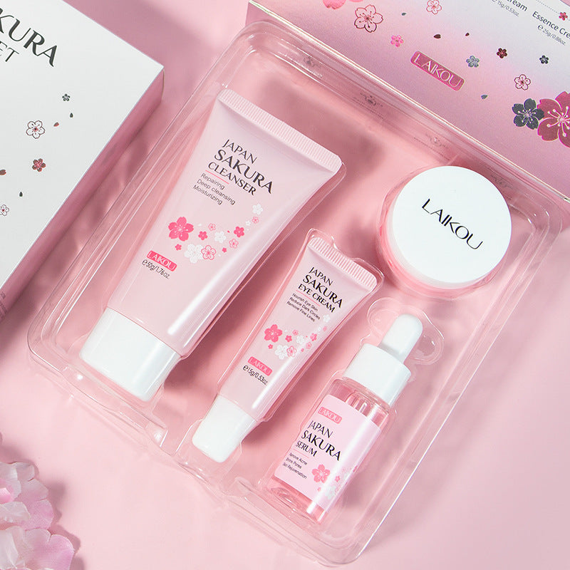 Set de cuidado facial Sakura de 4 piezas