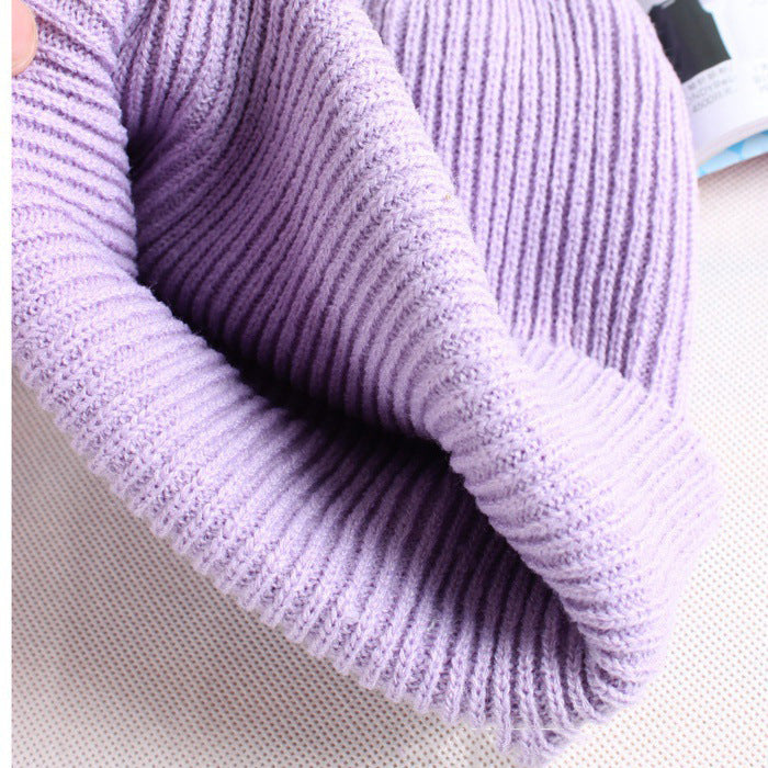 gorro de puntos para el invierno