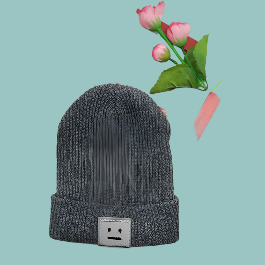 gorro de puntos para el invierno