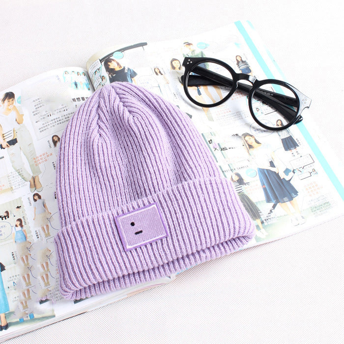 gorro de puntos para el invierno