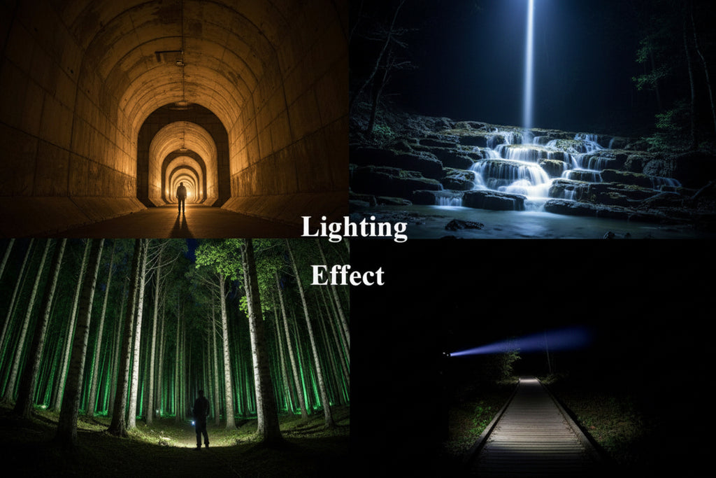 Linterna táctica LED  de 4 focos