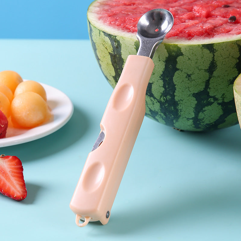 Cortador de frutas multifuncional de acero inoxidable.