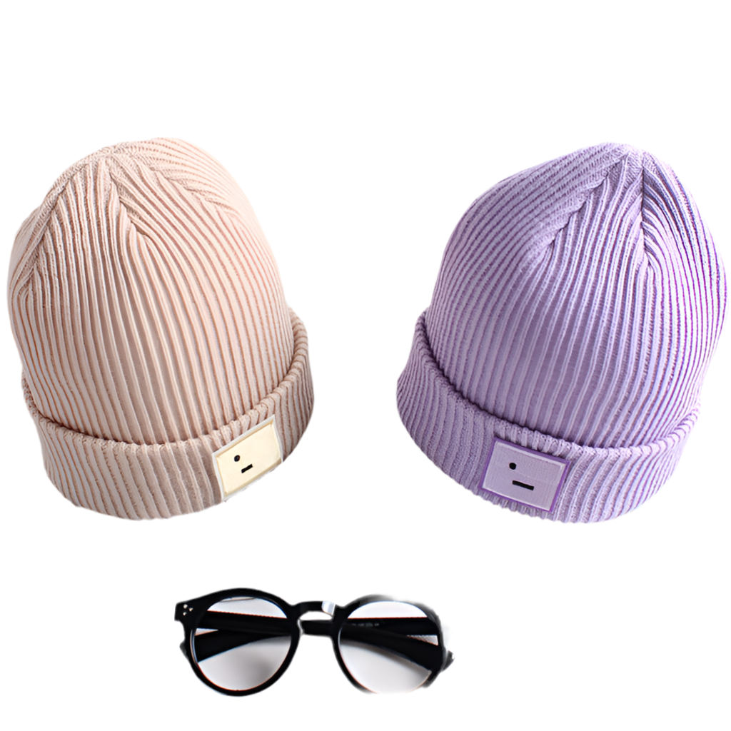 gorro de puntos para el invierno