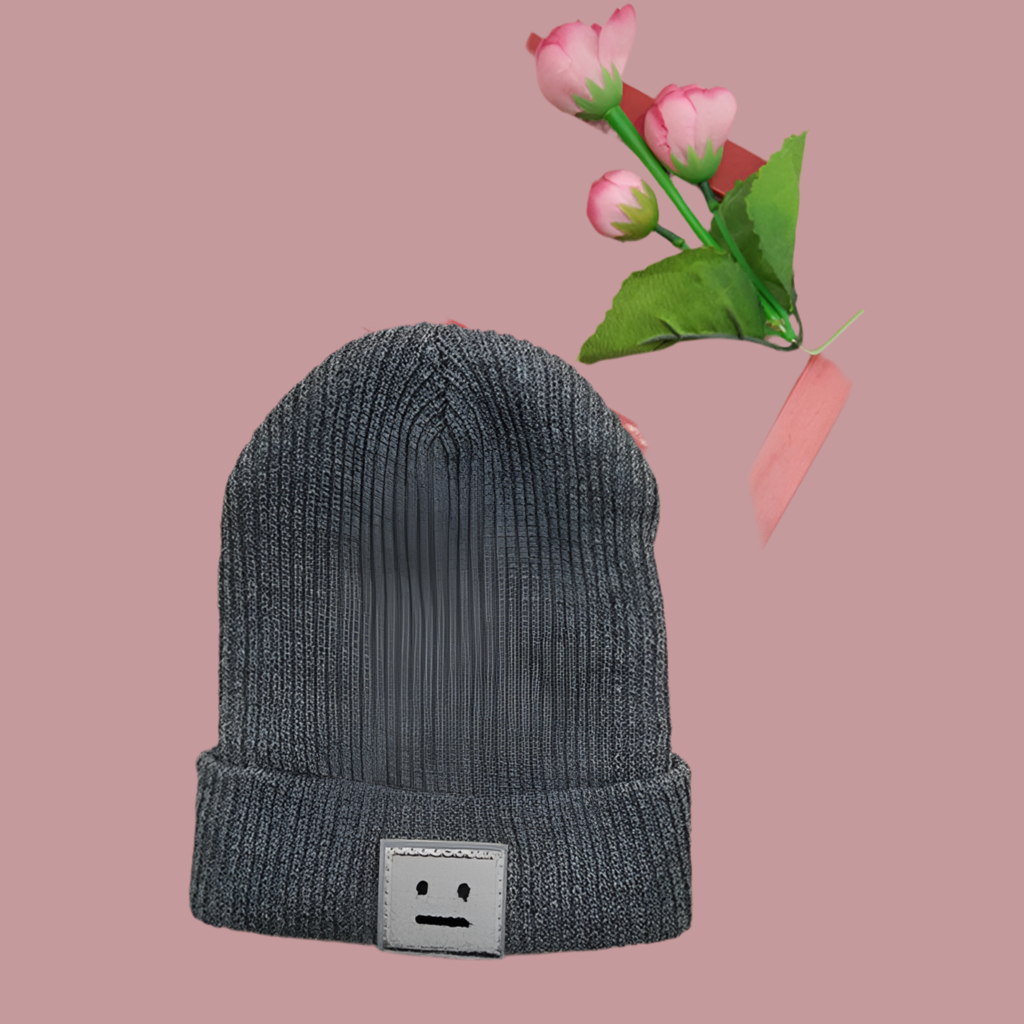 gorro de puntos para el invierno