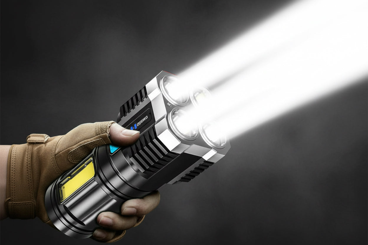 Linterna táctica LED  de 4 focos