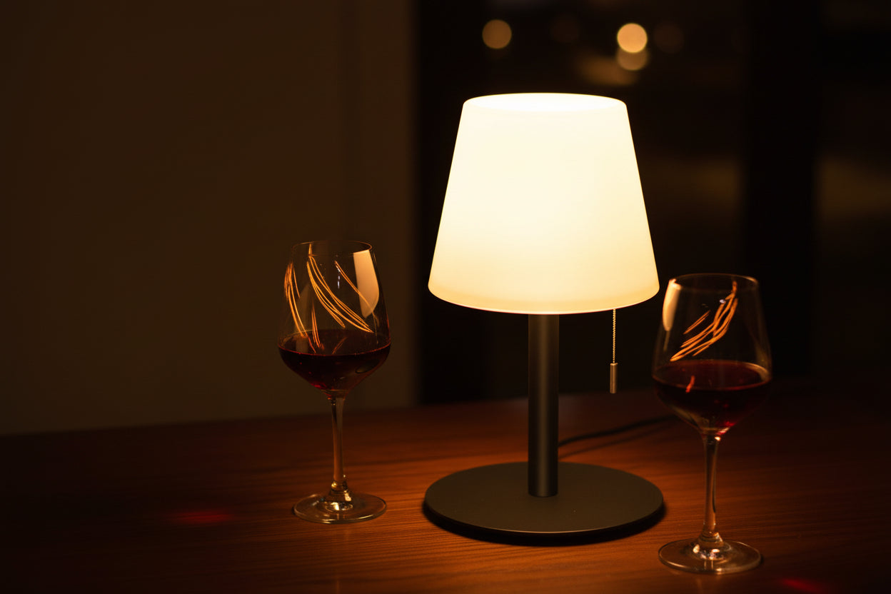 Lámpara decorativa tipo LED para interiores.