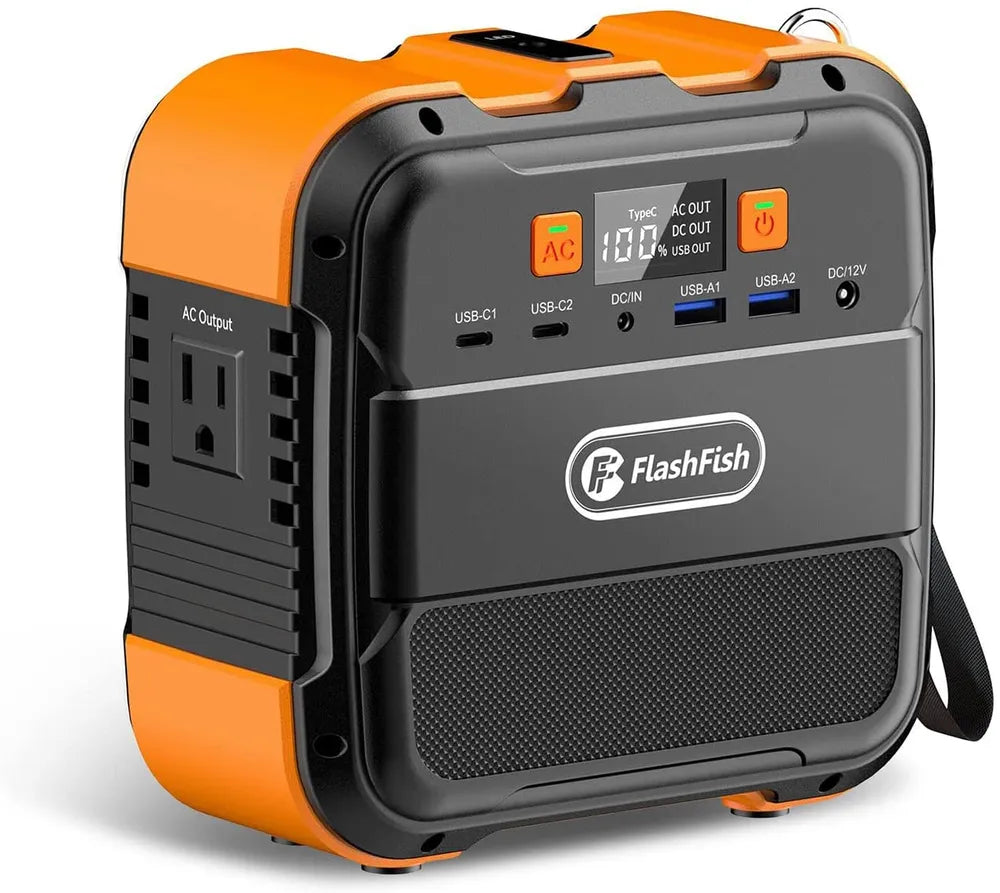 Estación de energía portátil Flashfish de 120 - Power Bank de 110 V para cargar laptops, teléfonos y tabletas .etc